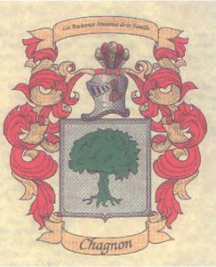 chagnon family coat of arms 